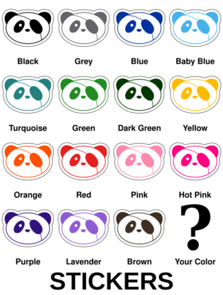 Covered Eye Panda Stickers
